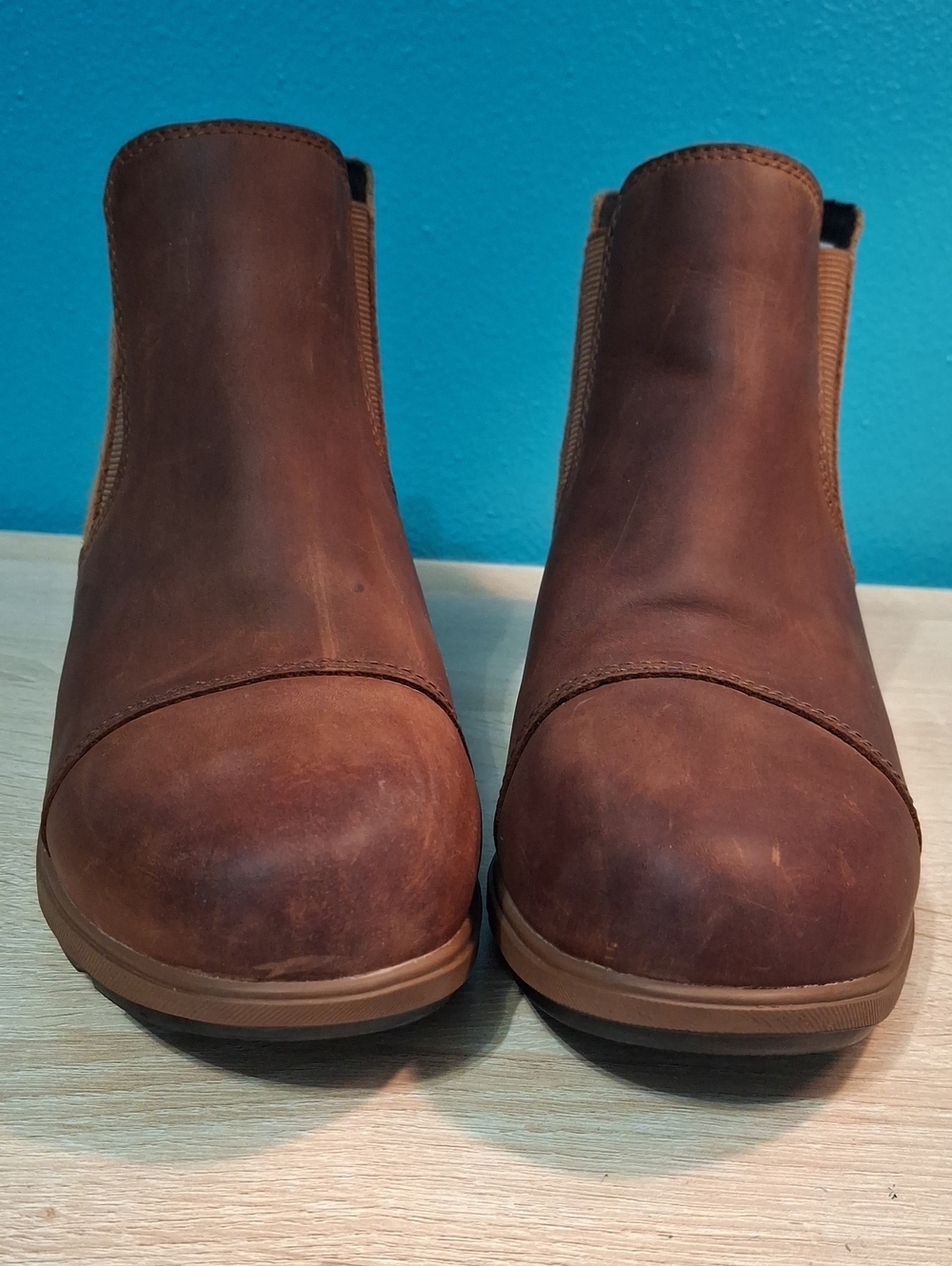 Sorel Evie Women's Brown Leather/Suede Wedge Boots